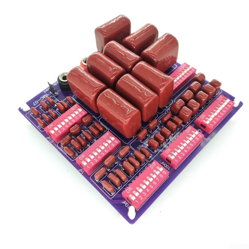 Capacitance Board, 6 Digit Decade Programmable Capacitor 0.1nF to 99.9999uF Stepping Board for Electronics Projects