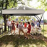 PHI VILLA 10 x 10ft Pop Up Canopy Event Tent Party Tent, 100 Sq. Ft of Shade, Beige