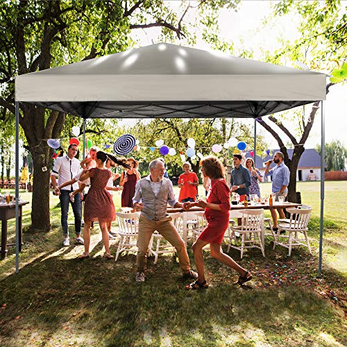 PHI VILLA 10 x 10ft Portable Pop Up Canopy Event Tent Party Tent, 100 Sq. Ft of Shade