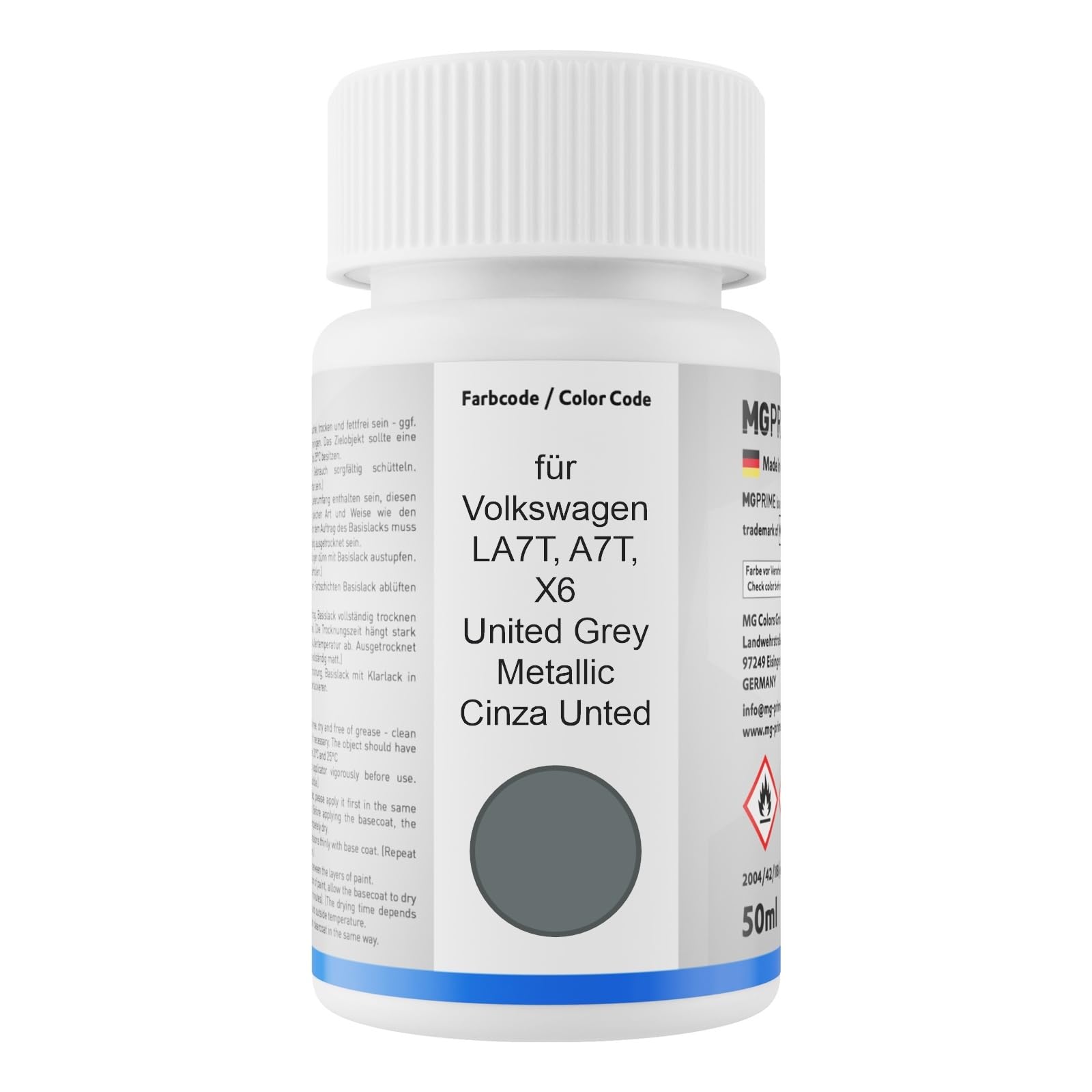 Peinture Voiture Volkswagen LA7T United Grey - 500ml MG Prime