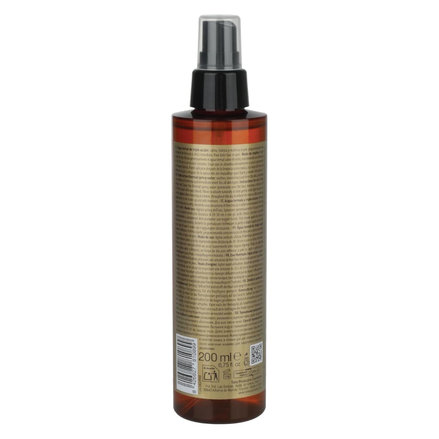 Tahe Intense Repairing Facial Thermal Tonic with Hyaluronic Acid, Collagen, Vitamin E, Niacinamide, and Bamboo Extract, 200 ml