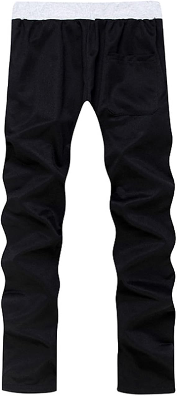 Jueshanzj Mens Sport Pants Slim Fit Running Fitness Black 1 Small