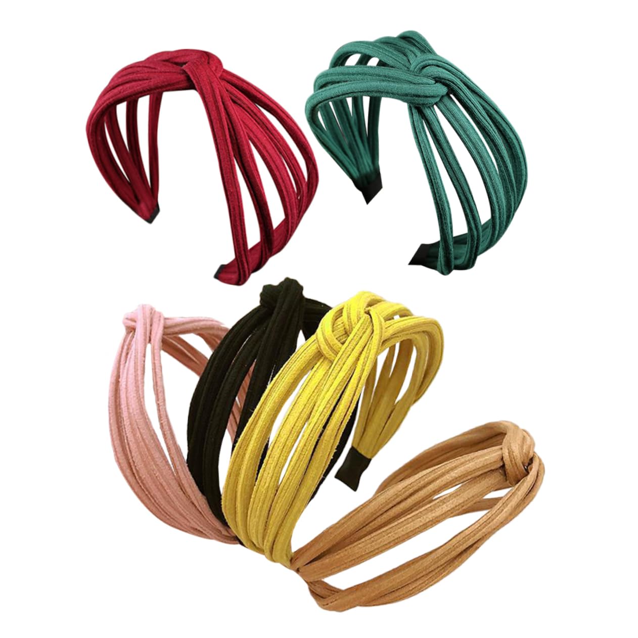6piezas Conjunto de Diademas Anchas para Mujer Diadema Nudo Tejido Accesorios Cabello para Uso Diario