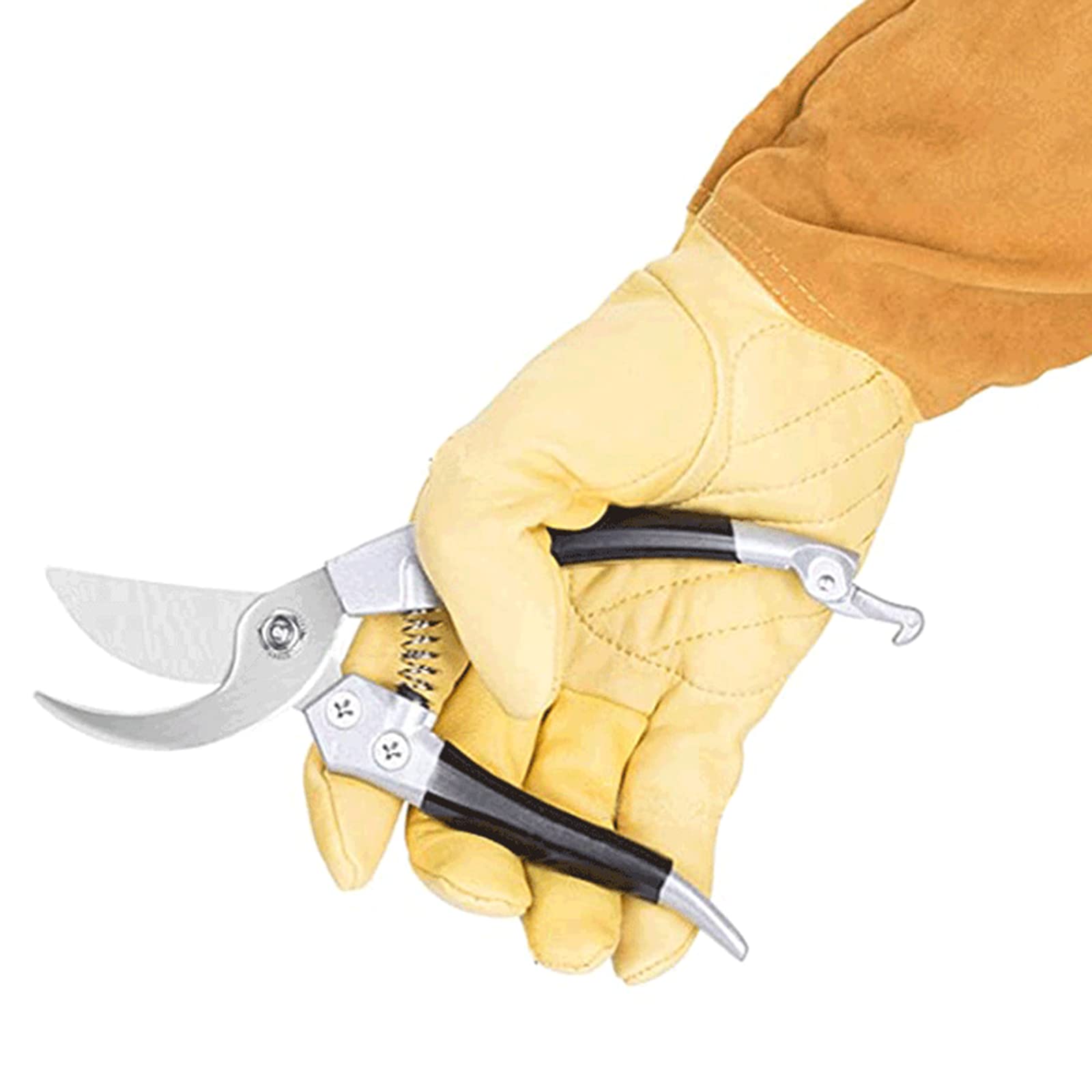 Guanti in pelle per potatura di rose, proteggono le mani, le braccia, il giardinaggio, regalo per uomini e donne, con guanto lungo in pelle resistente all'usura, guanti invernali da donna