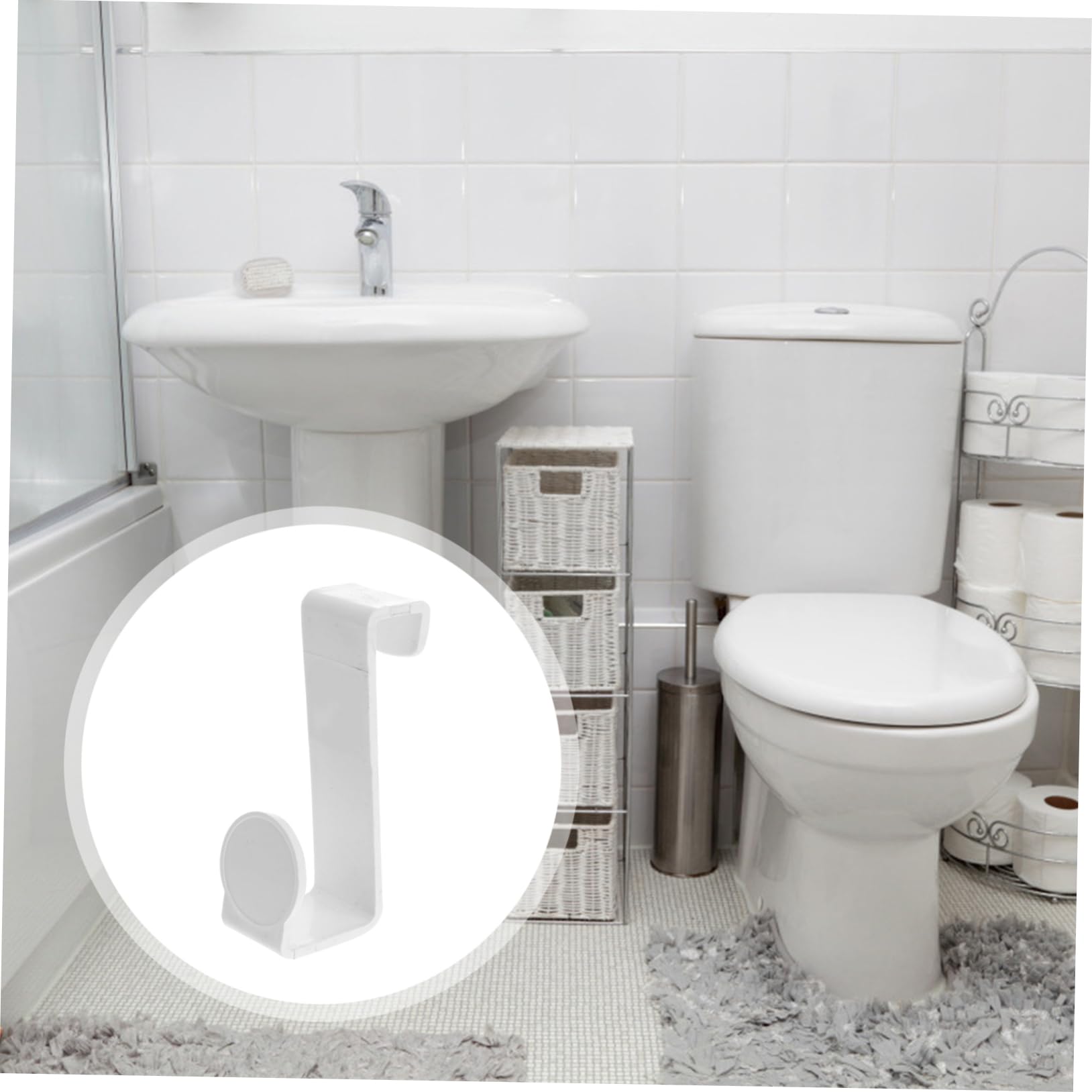 Toyvian 2pièces Multifonctionnels Auto-adhésifs Pour Toilette De Rangement Pratiques Pour Maison Pour Habiller Et Organiser Salle De Bain Et Cuisine