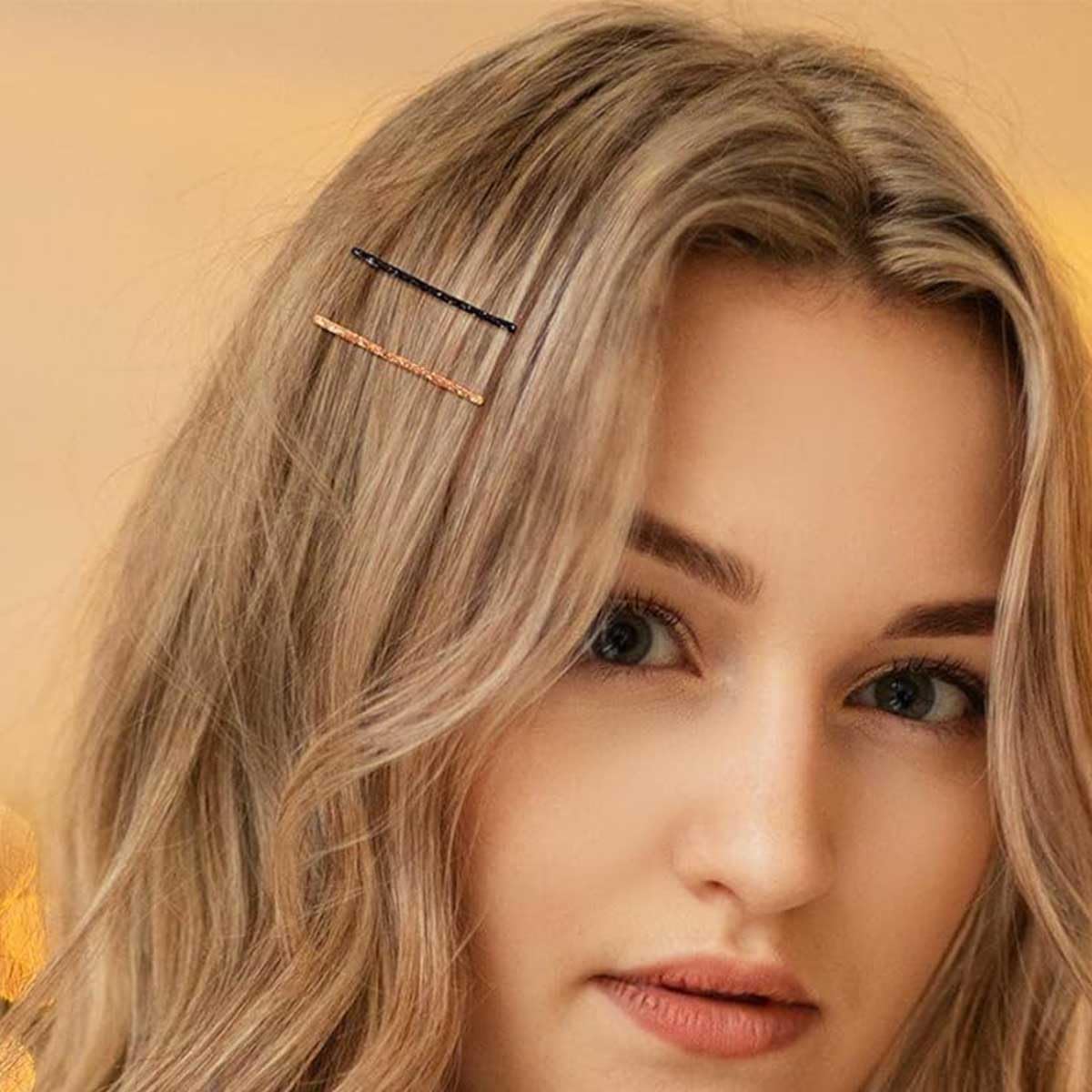 WHITEBRIDGE 144pcs Glittering Bobby Pins for Women, Assorted Color Hair Styling Pins for Various Hairstyles, Metal Invisible Hair Clips Barrettes Accessories for Girls Hair Grips