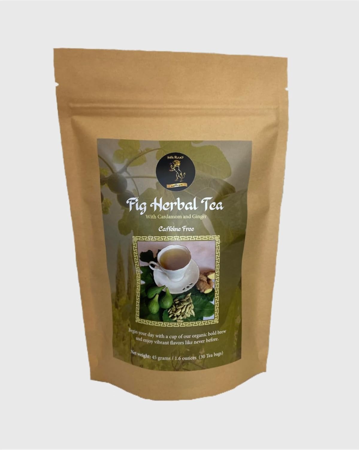 Organic Saffron Cinnamon Green Tea - for better health and wellness (Pack of 2)