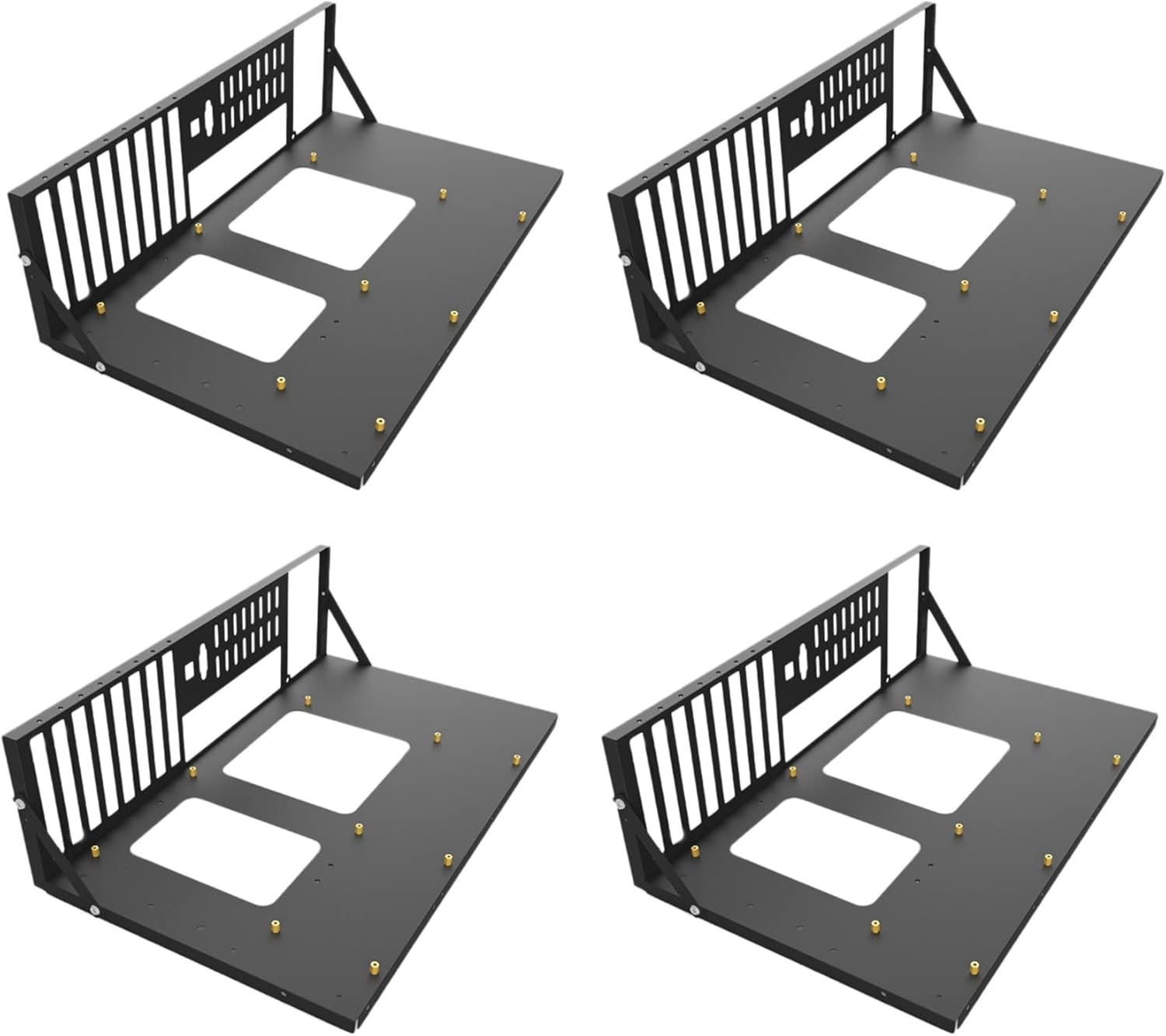 VEMMIO 4X 鉱業フレーム鉱業ETHマザーボードブラケット 厚みのあるビットコインマイニングリグケース