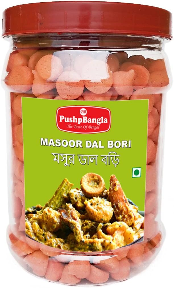 PushpBangla Premium Handmade Bengali Masoor Dal Bori (Masoor Bori) (250 gm)
