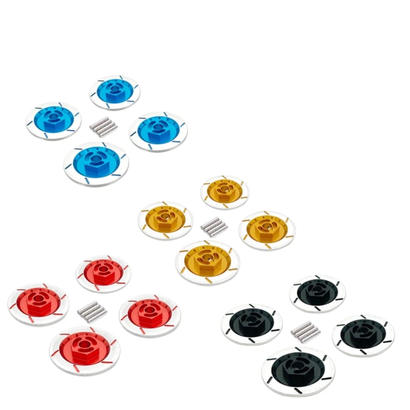 RC Upgrade Accessories for MN86 MN86S MN86K MN86KS 1/12 Tire Brake Disc with Adapter RC Car DIY for Climbing RC Car Spare Parts Upgrade Parts Accessories(Yellow)