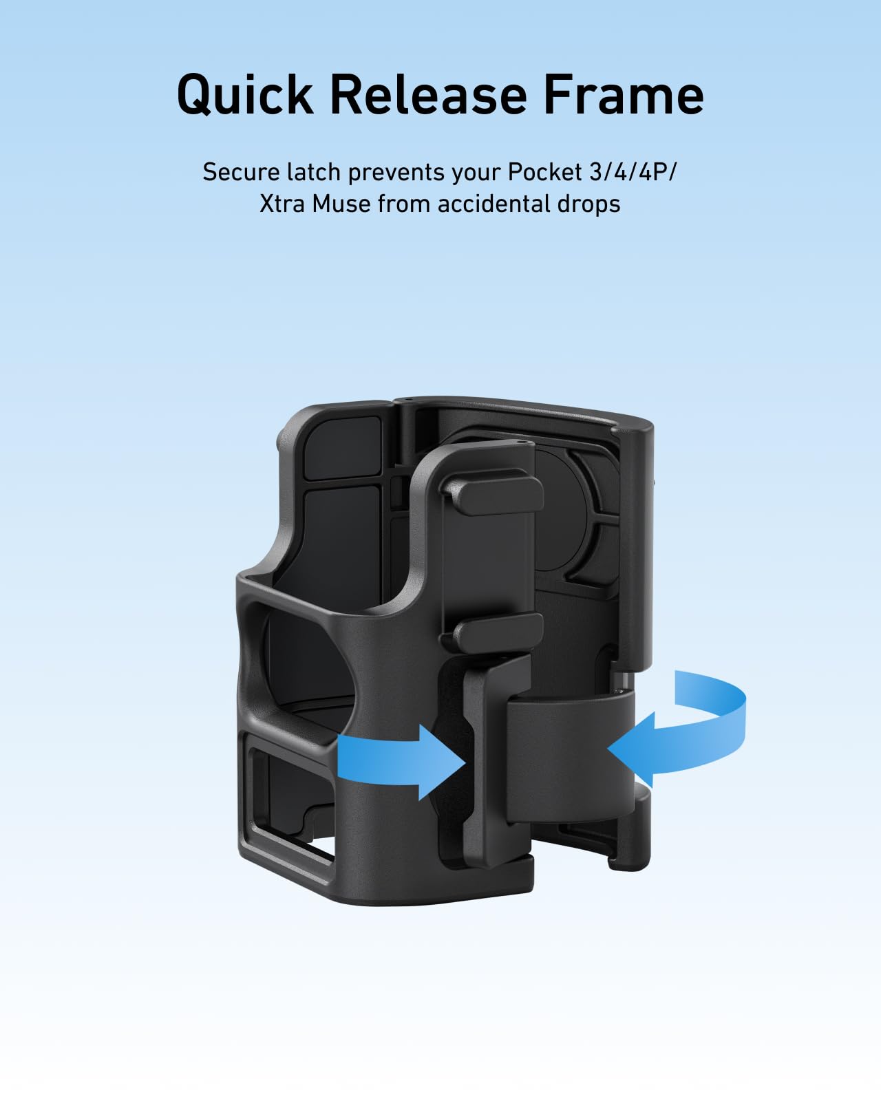 TELESIN Rucksackhalterung für DJI Osmo Pocket 4 3, Schnellverschluss Halterung mit Doppelverriegelung, Anti-Rutsch-Silikon-Pad, Kratzfest, Passt auf die meisten Rucksackgurte, Pocket 4 3 POV-Zubehör