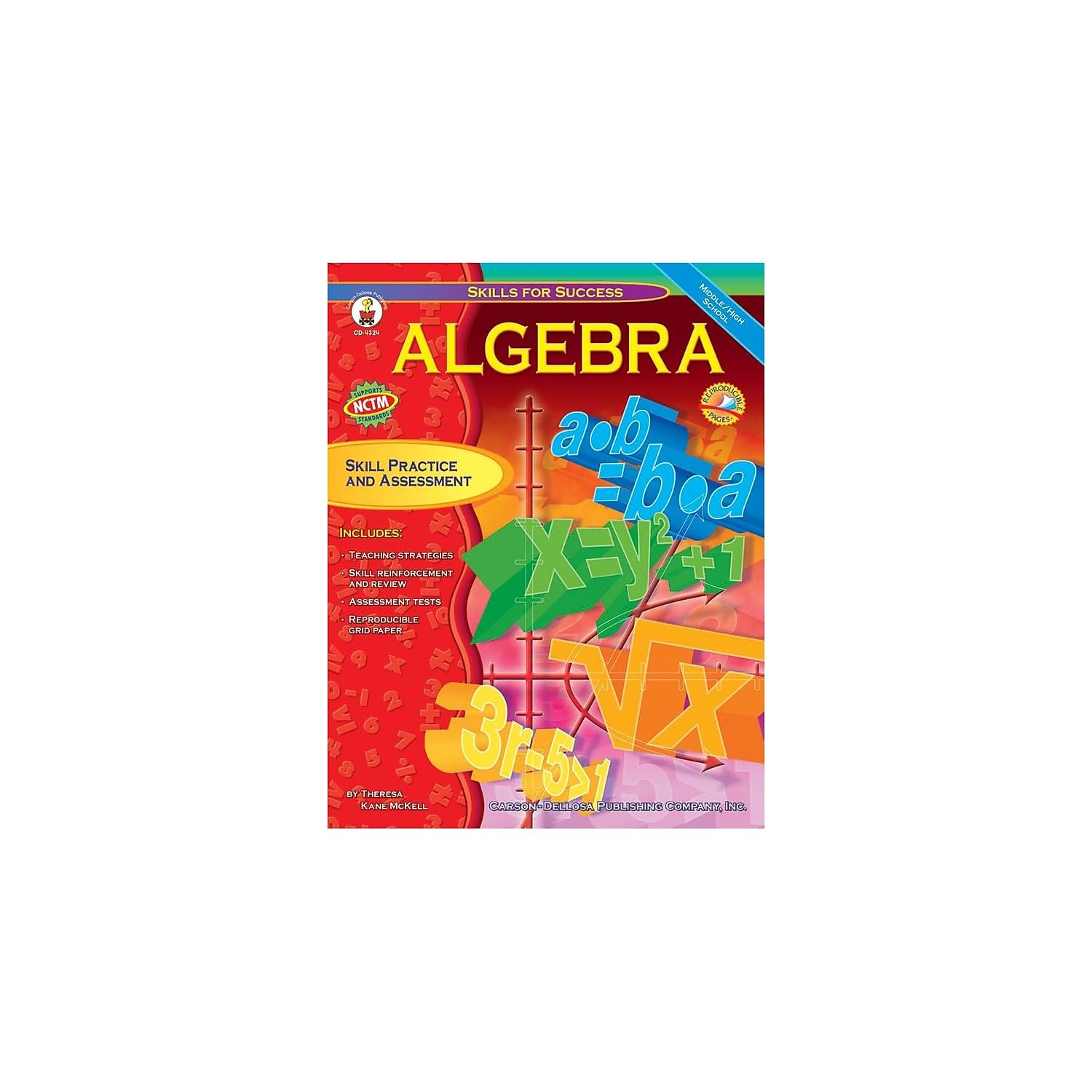 Carson Dellosa Skills for Success Algebra 1 Workbook, Grades 6-12 Algebra 1 Math Workbook, Linear Algebra, Ratio, Inequalities & more Middle School & High School Algebra, 6th Grade Math Workbook & Up