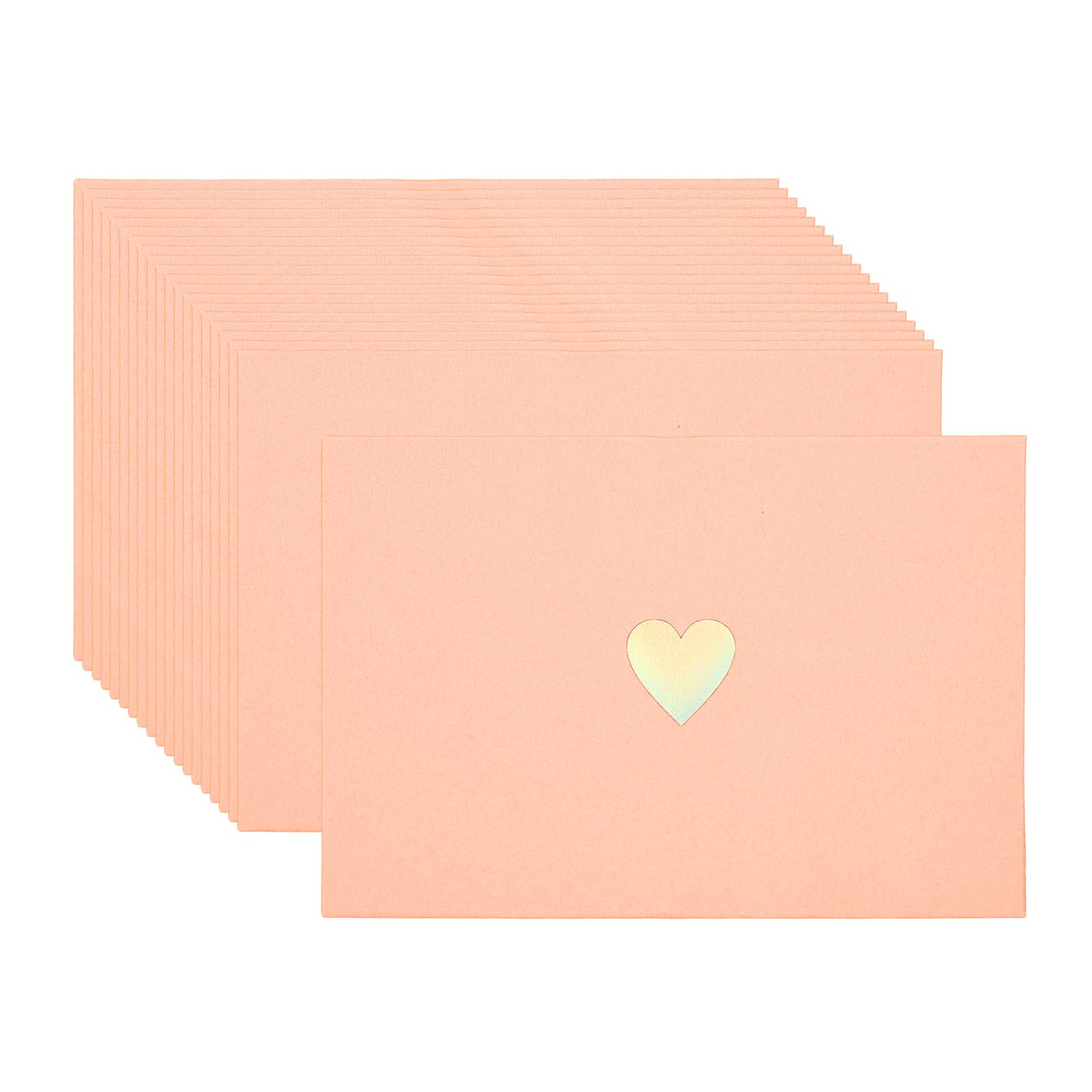 PATIKIL 4 x 3 Inch Mini Card Envelopes, 20Pcs Cute Envelopes Holder with Heart Pattern for Birthday Weddings Favors Business Greeting Cards, Light Pink — image 1