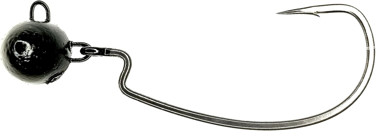 MESU Bait Company Wobble Head FTB Jig (4-Pack) 3/8-Ounce Black