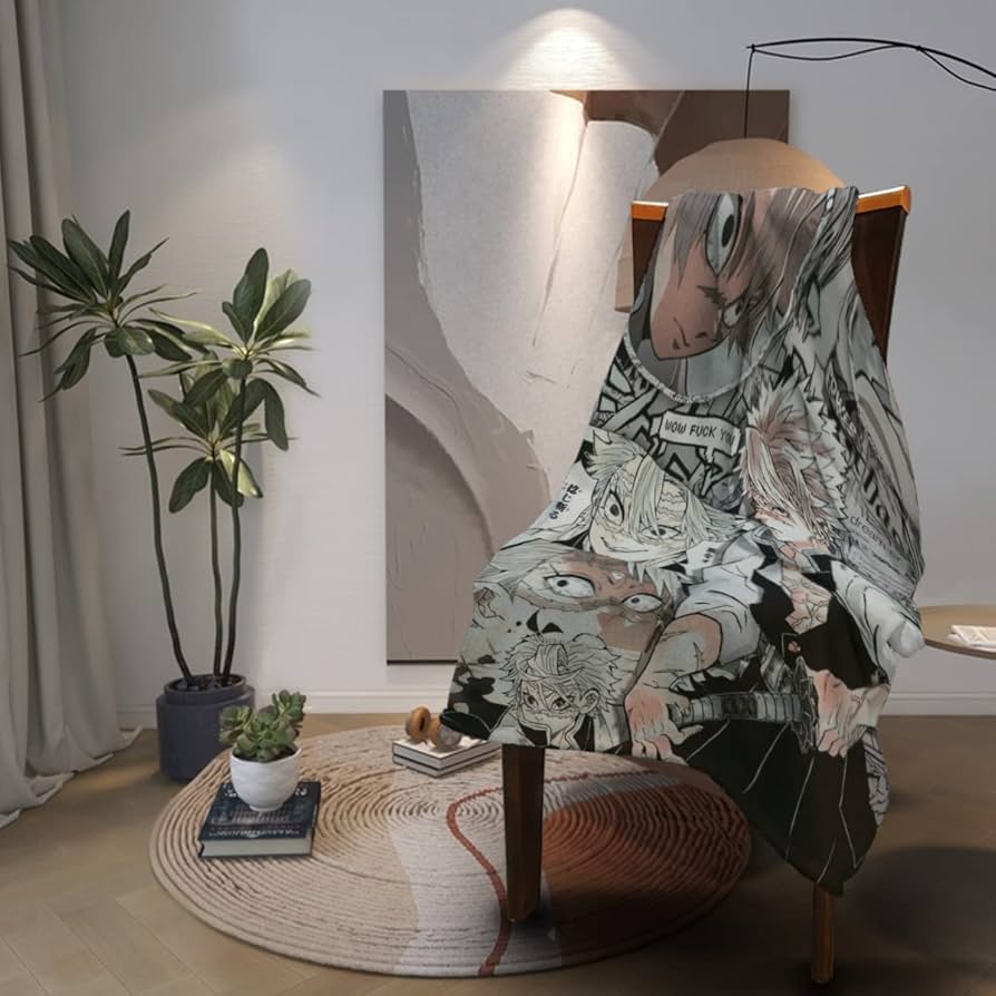 Amazon｜鬼-滅-刃 不死川実弥 毛布 ブランケット シングル