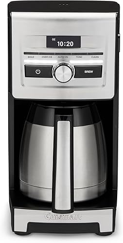 Cuisinart Personal Brew 10-Cup Thermal Coffee Maker, Fully Automatic Programmable Coffee Machine with Hot or Over Ice Options, Brew Strength Control, 52 Ounce Removable Water Reservoir, DCC-10
