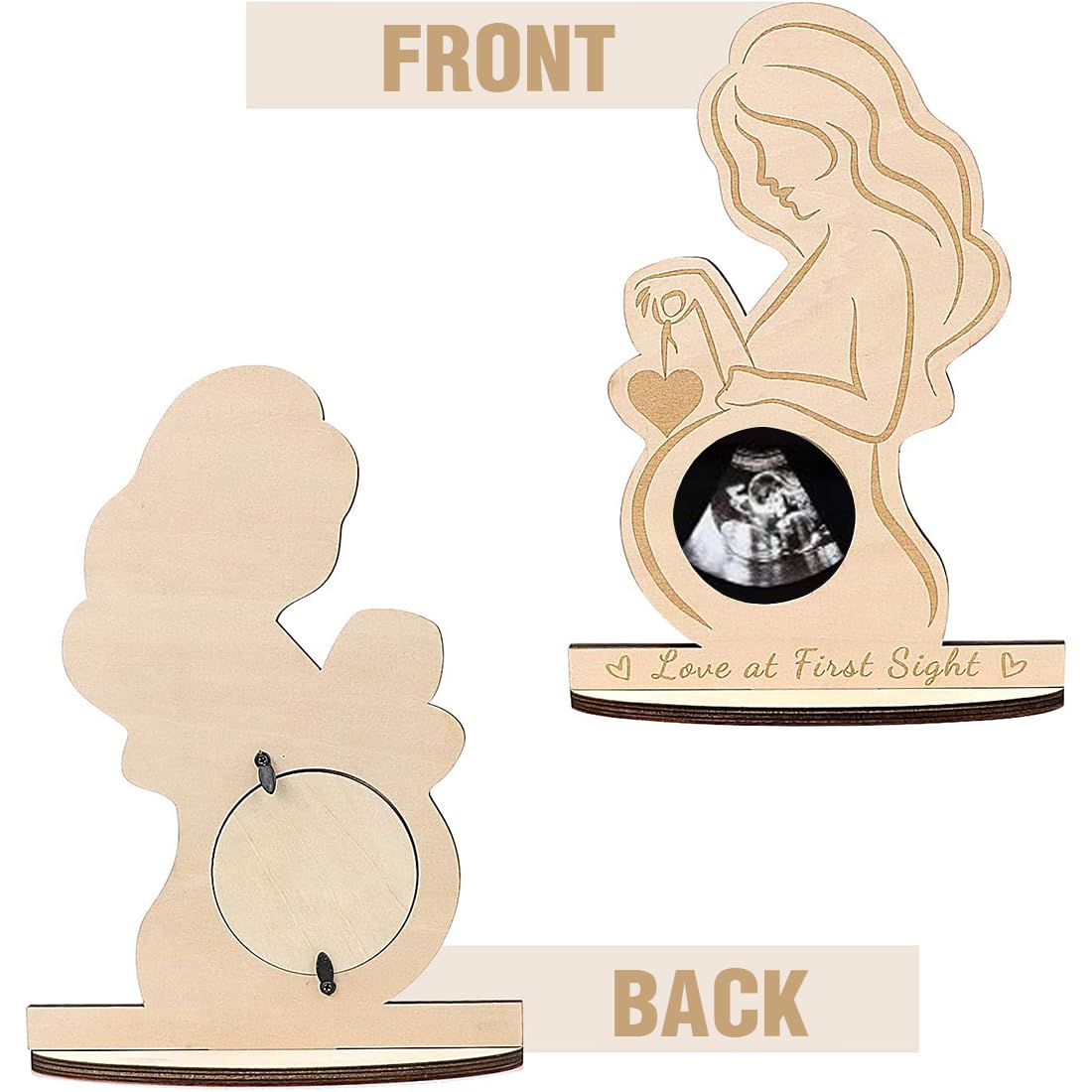 Cornice Portafoto In Legno 10x15 Con Scritta Nonni E Cuore In Rilievo