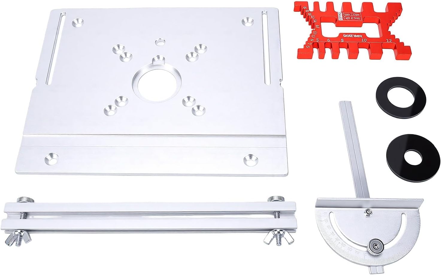 Garosa Aluminum Router Table Insert Plate for Home Workshop