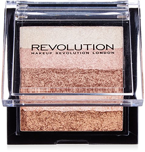 Makeup Revolution Vivid Shimmer Brick Bronzer Highlighter, Radiant