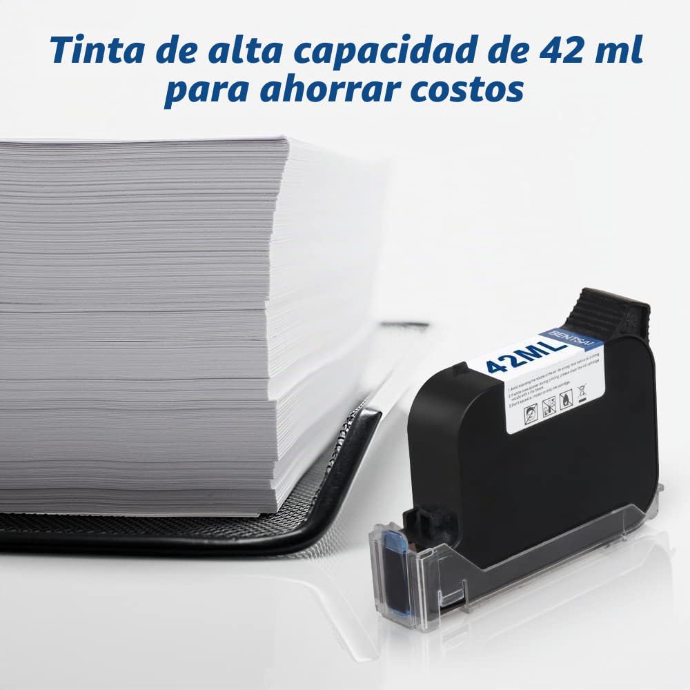 BENTSAI BT-2580P Cartucho de tinta seca rápida solvente negro en impresora de inyección de tinta portátil invisible BT-HH6105B2, BT-HH6105B3 y B10
