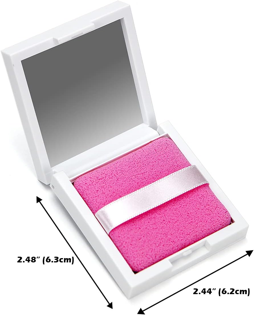 Oil Absorbing Sheets for Face – 50pcs Oil Blotting Sheets Anti-Shine Oil Absorbing Paper – Compact and Lightweight Case with Mirror 2.44" x 2.48" (Compact Case + 50pcs Oil Sheets)