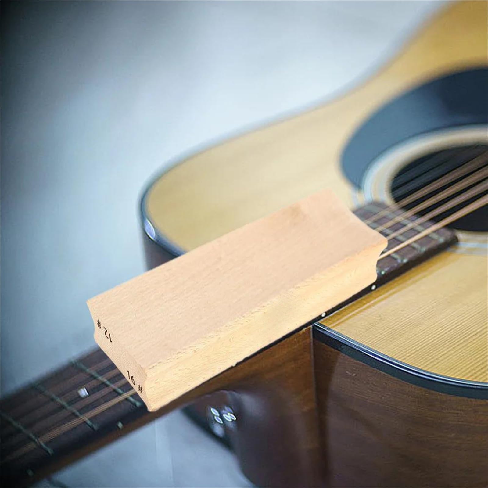 Bloki Szlifierskie Do Gitar Dwufunkcyjne Zakrzywione Drewniane Poziomowania Strun I Podstrunnicy Dla Lutników Zestaw Budowy Gitary(10in 14in)