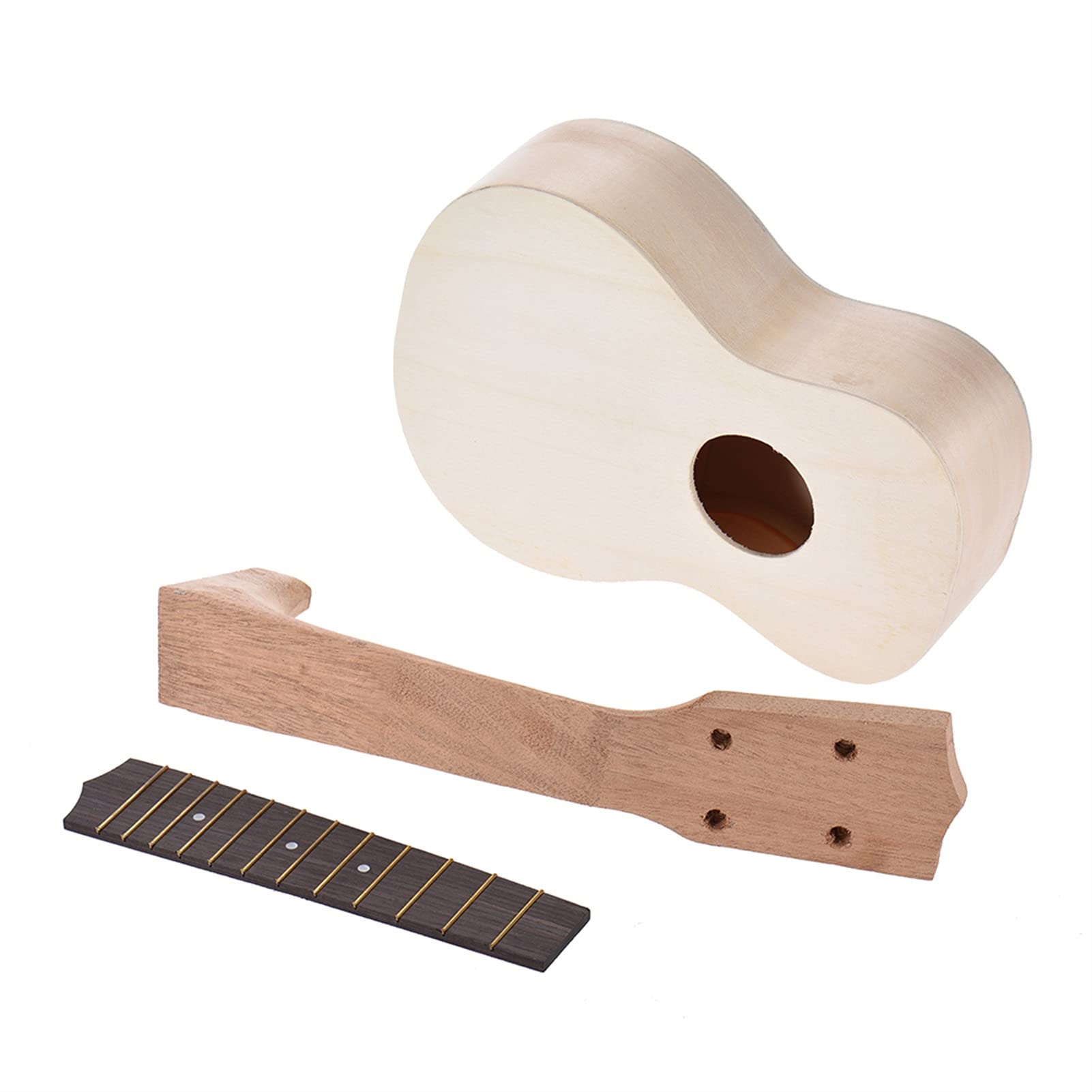 Ukulele Fai da Te Ukulele Set 21in Soprano Ukelele Hawaii 4 Corde Chitarra Fai da Te Bicchiere di Legno del Corpo del Corpo del Corpo di Legno del Kit del Kit con Corda di Pegs Concerto Ukulele
