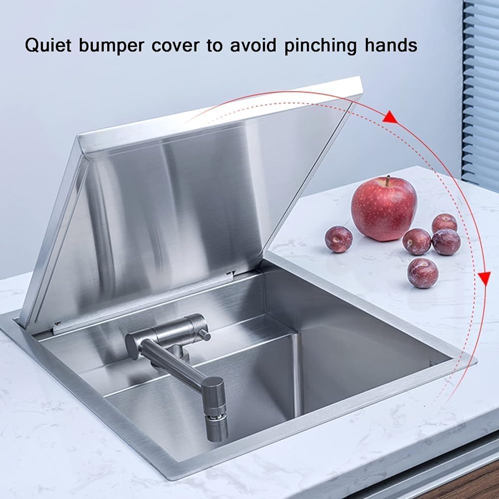 Fregaderos De Cocina De Acero Inoxidable, Fregadero para Caravana RV, Caravana con Grifo De Agua Fría O Caliente O Grifo De Purificación De Agua, Lavabo De Mano Un Solo Recipiente para Caravana