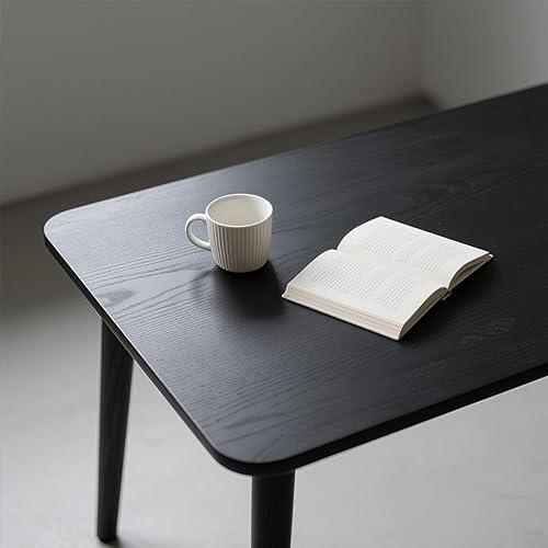 Miniatura 8 de Yancorp - Papel tapiz de vinilo con textura de madera de fibra negra, acabado en mate, rollo de vinilo autoadhesivo para forrar encimeras y armarios