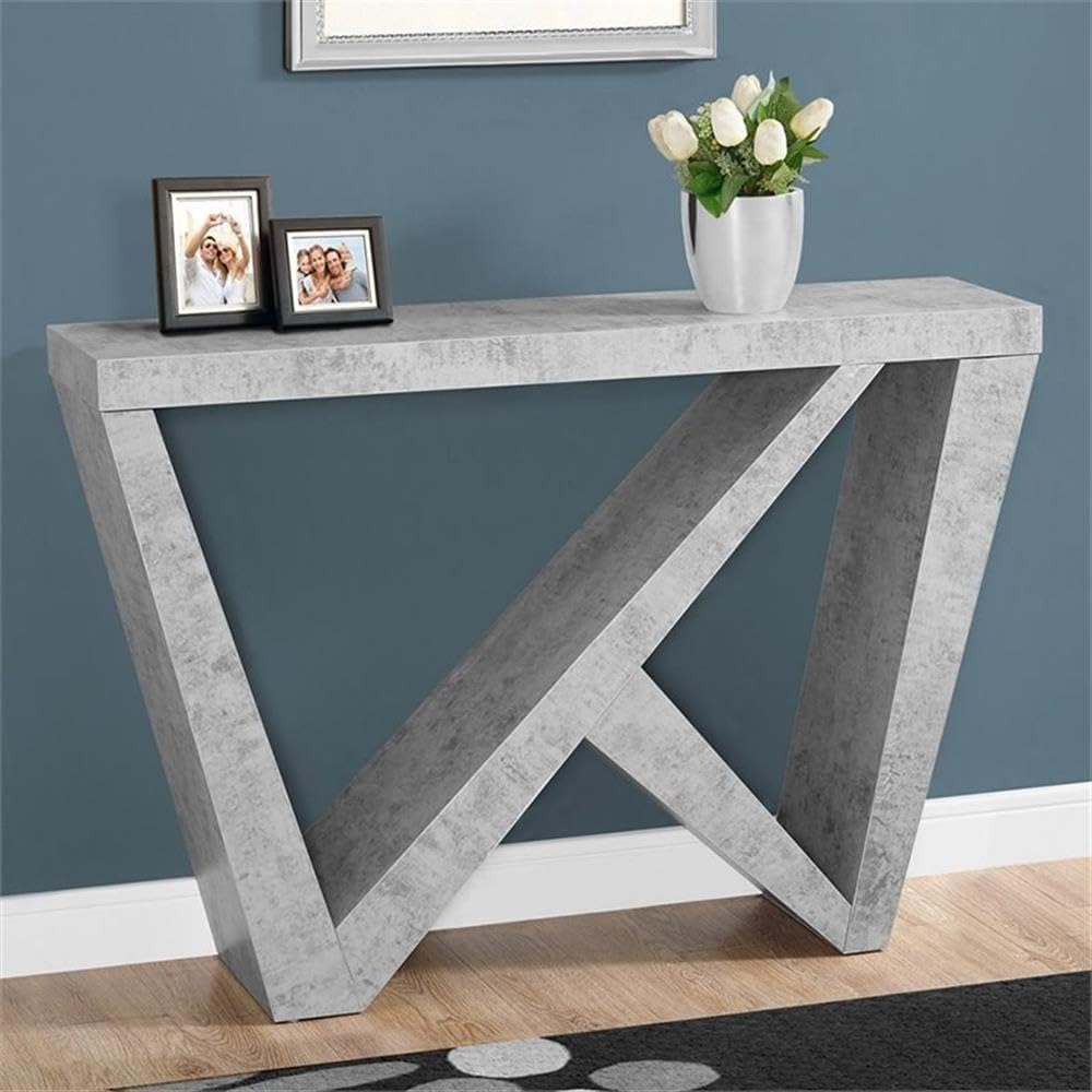 Monarch Specialties Accent Table, 48", GREY