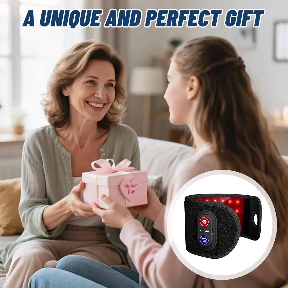 Rotlichtlampe Handmassagegerät, 10W 660nm & 850nm LED Rotlichtlampe mit 48LEDs, 3 in 1 Rotlichtlampe Red Light Therapie Gürtel Handgelenk, Handgelenk Wrap Pad