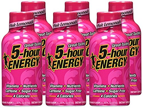 5 Hour Energy Drink Shot, Pink Lemonade, 6Count
