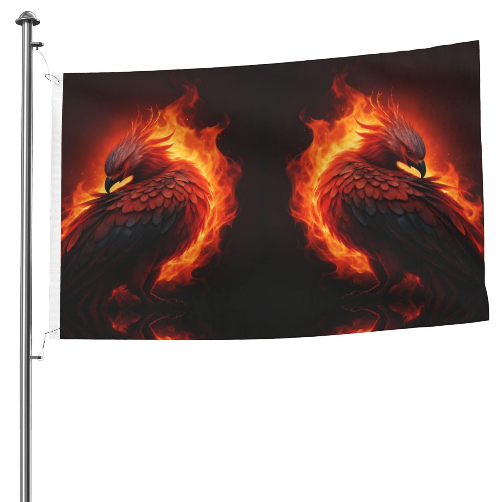 Drapeau double face Firebird en polyester anti-décoloration à œillets