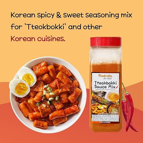 Miniatura 5 de Foodrella Korean Taste Tteokbokki - Mezcla de salsa de arroz para tartas de arroz, mezcla multiusos de condimentos dulces y picantes para comida