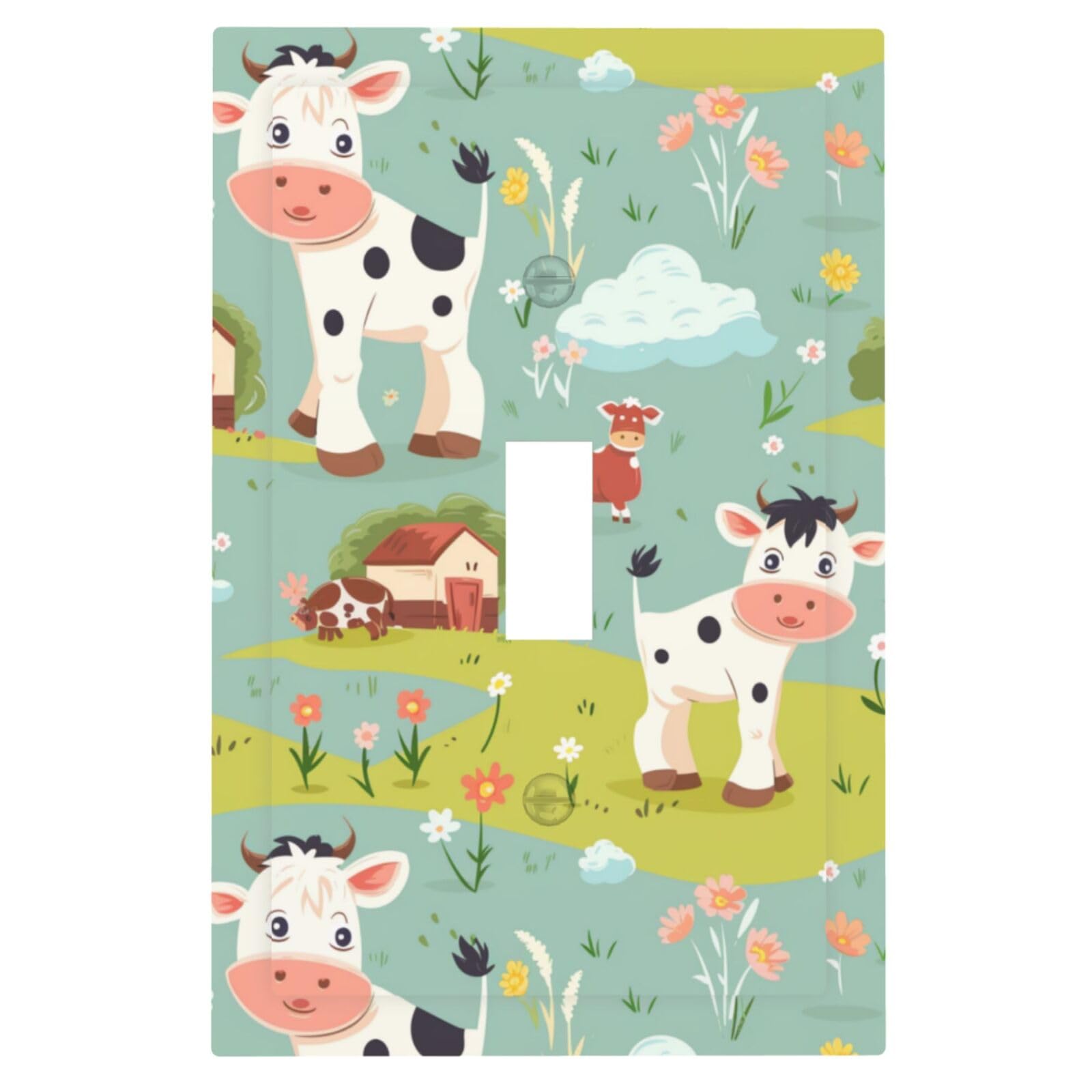 Protector de interruptor infantil lavable granja con tornillos