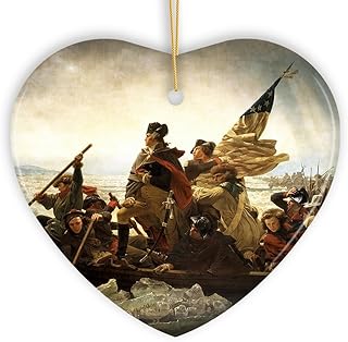 Famous Crossing of The Delaware 1776 Vintage Ornament, George Washington Revolutionary War Souvenir