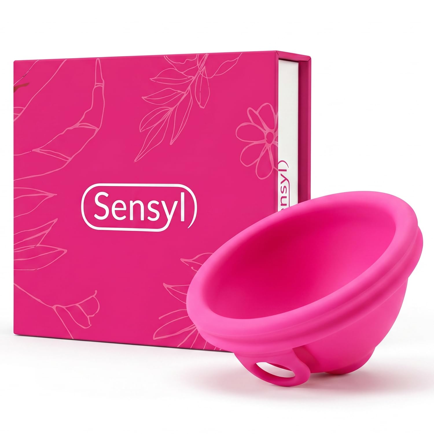 Disco Mestruale SafeLoop™ SENSYL in Silicone Medico – Ultra sottile, fino a 12 ore di protezione anche durante i rapporti – Ipoallergenico, senza BPA, taglie Regular e Small (Small)