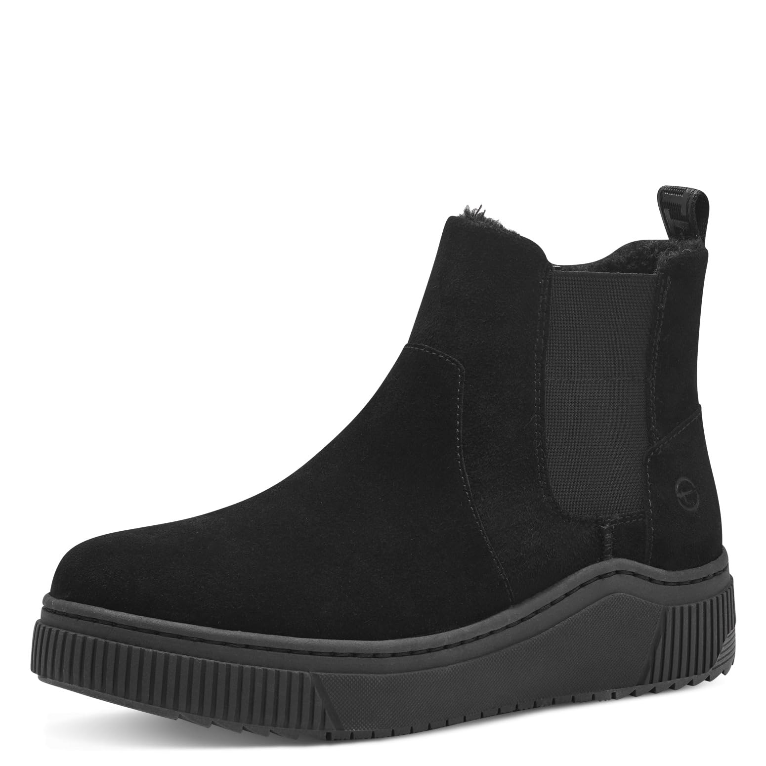 Tamaris Comfort Women’s Winter Boots Flat Leather Water-Repellent, Black, 6,5 UK