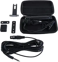 Almencla Microfone com fio para instrumento musical, clipe leve portátil Profissional Sturdy Lightweight no microfone para gravação de estúdio de desempenho, 3 Pinos para Cajon