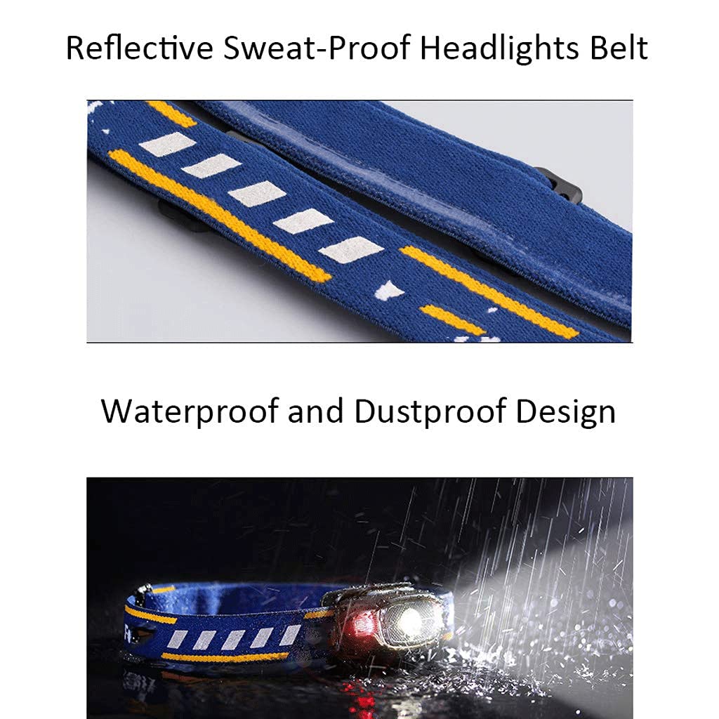 Hands-free Flashlight, Waterproof Light Lamp Torch for Camping Fishing Hiking Night Activities