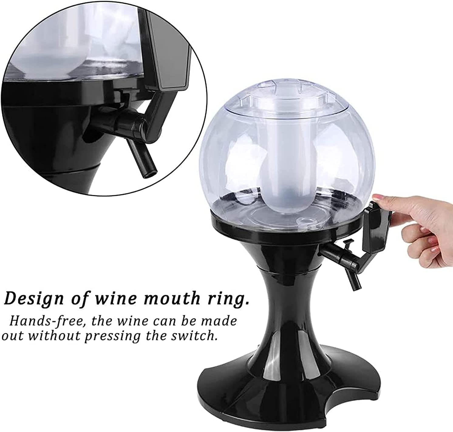 NAKEAH Dispensador de Cerveza con Grifo, dispensador de Bebidas Dispensador de Cerveza de 3,5 l, dispensador de Bebidas, dispensador de Cerveza Ball Party