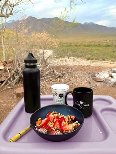 Miniatura 5 de Mesa plegable para TV (juego de 2), lavanda pastel, 17 x 22 x 26 pulgadas, bandejas glamping portátiles para interiores y exteriores con espacio