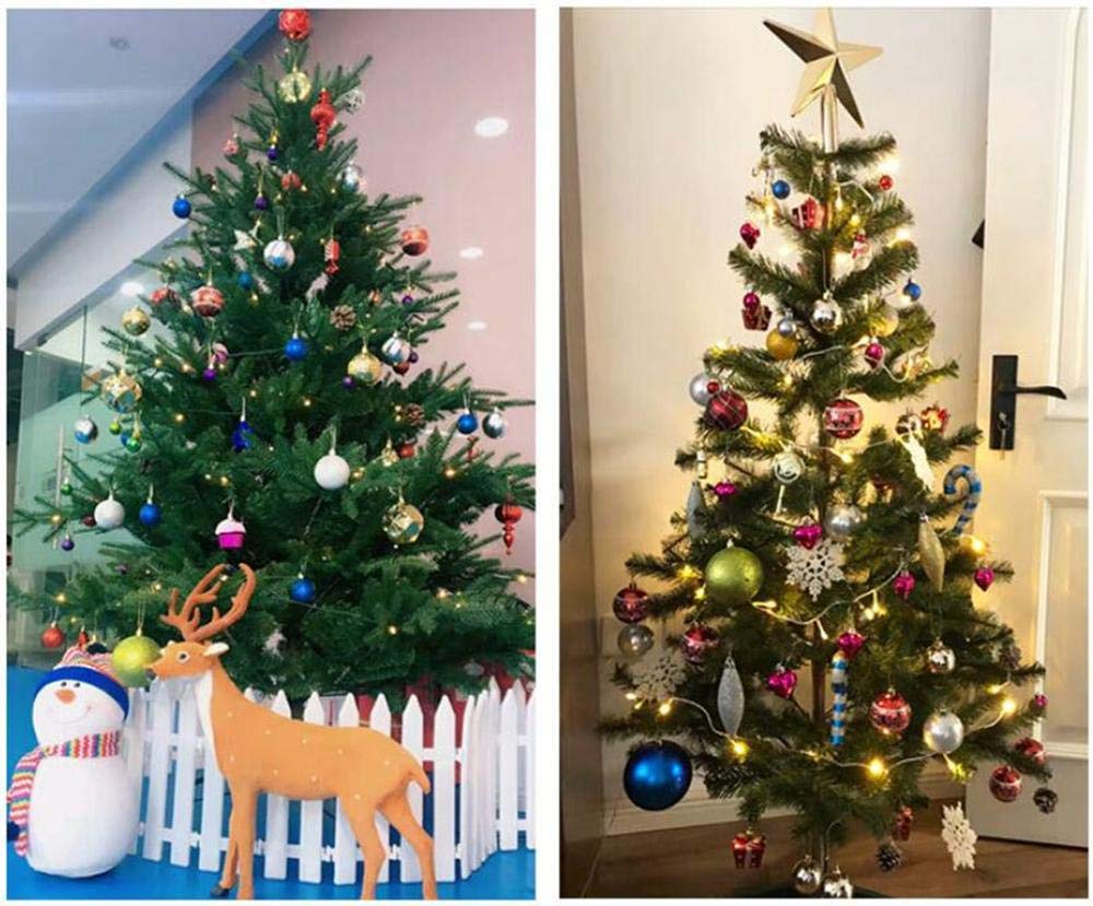 Palline di Natale in plastica da appendere, palline colorate, infrangibili, per decorazioni per feste di nozze, 60-70 pezzi