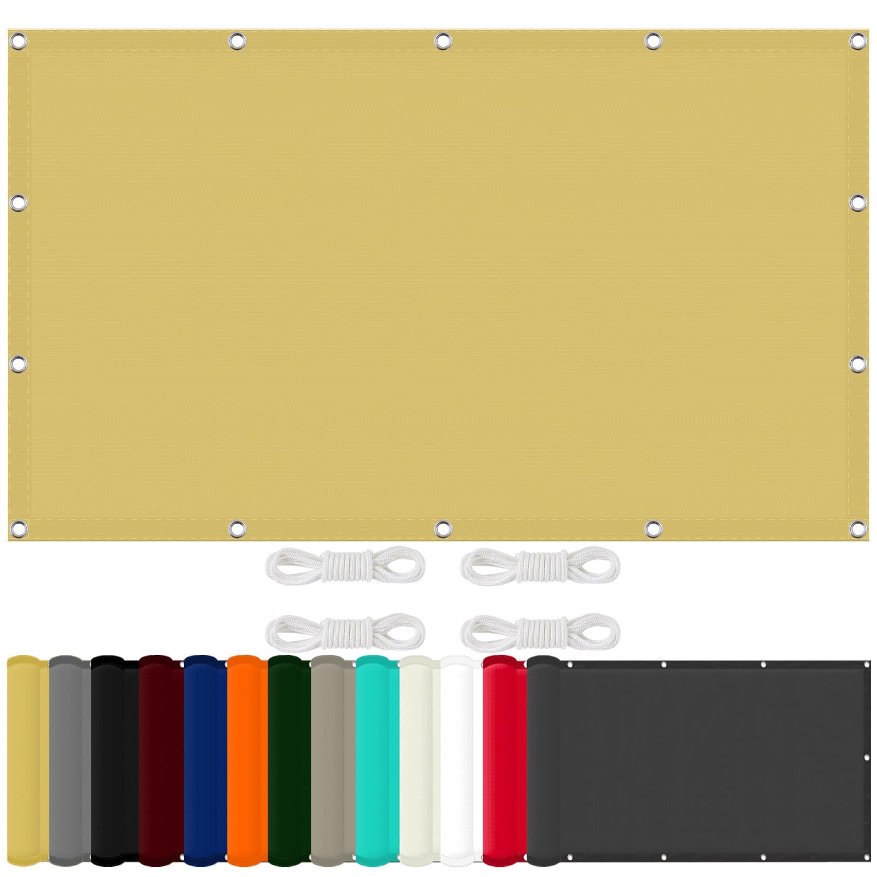 Pare-soleil pour terrasse et jardin extérieur filet d'ombrage sable