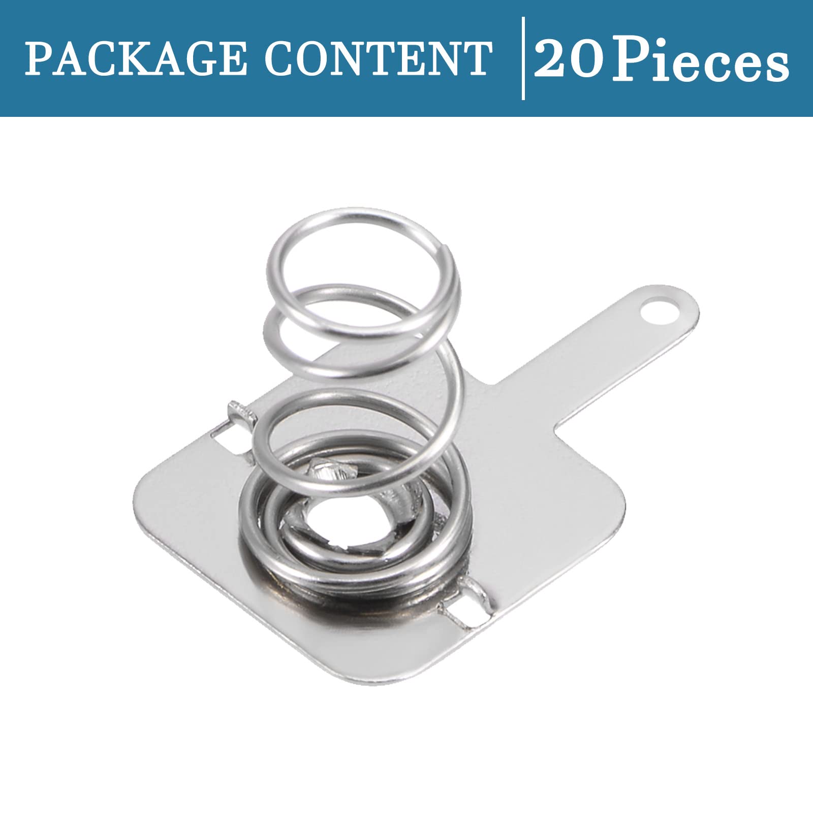 20 Plaques Contact Ressort Pour Batterie 20x8mm - Nickelées, Pour Télécommandes, Réveils, Jouets