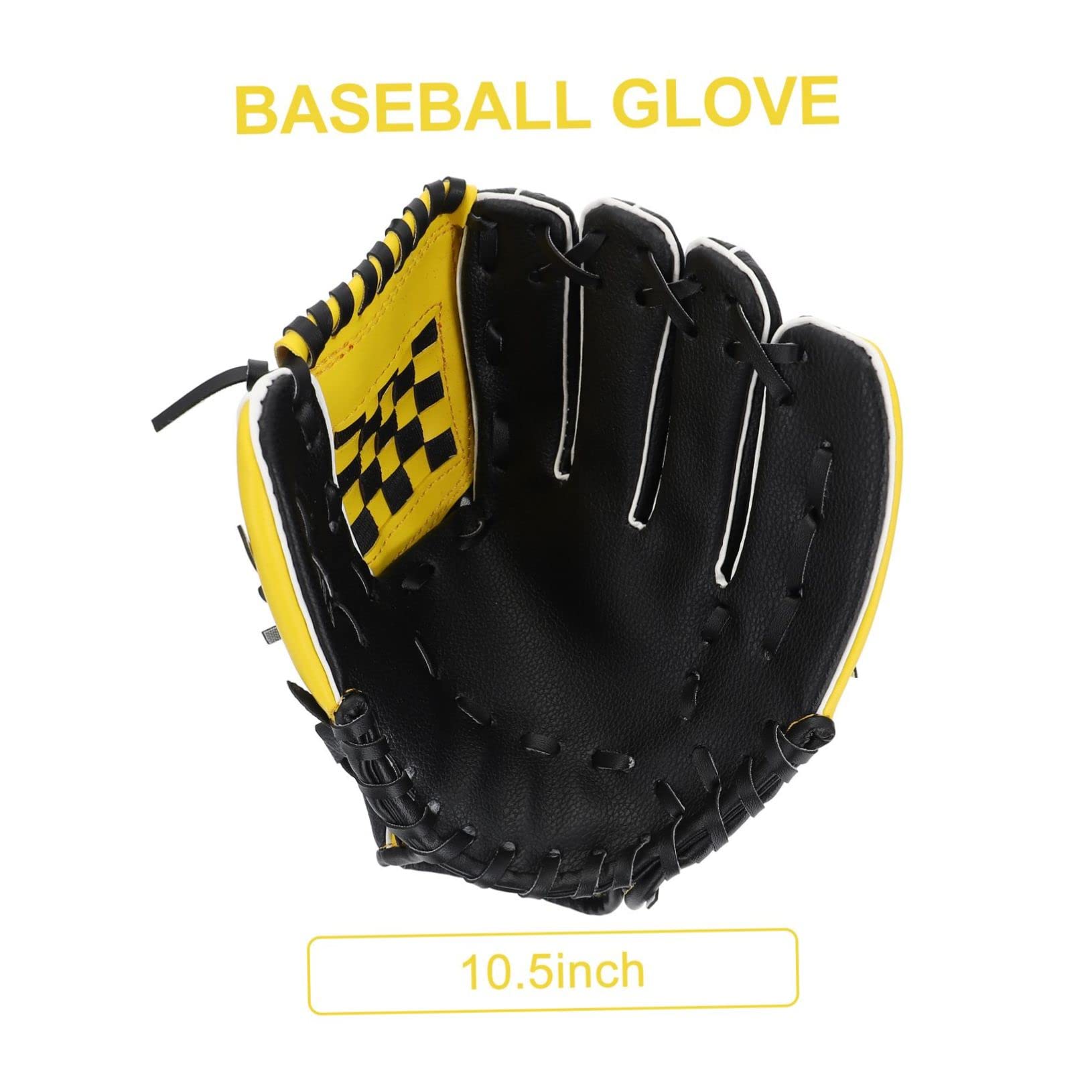 Mipcase Softball Glove for Beginners 10.5 Inch Baseball Glove Pu Glove Lightweight and Impact Resistant