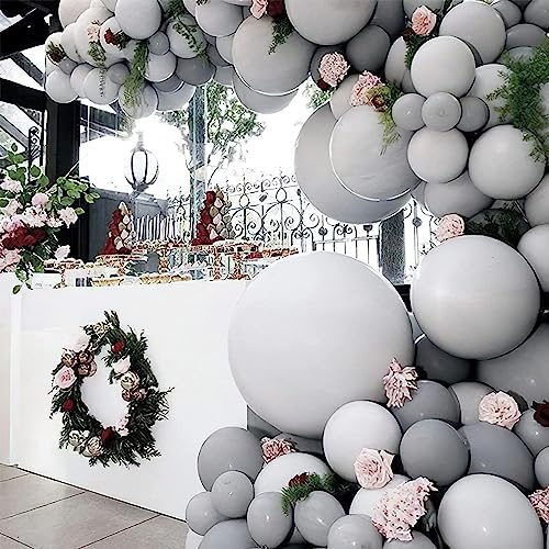 Image of 50 Pcs Retro Balloons Made of Strong Rubber (Retro Grey)