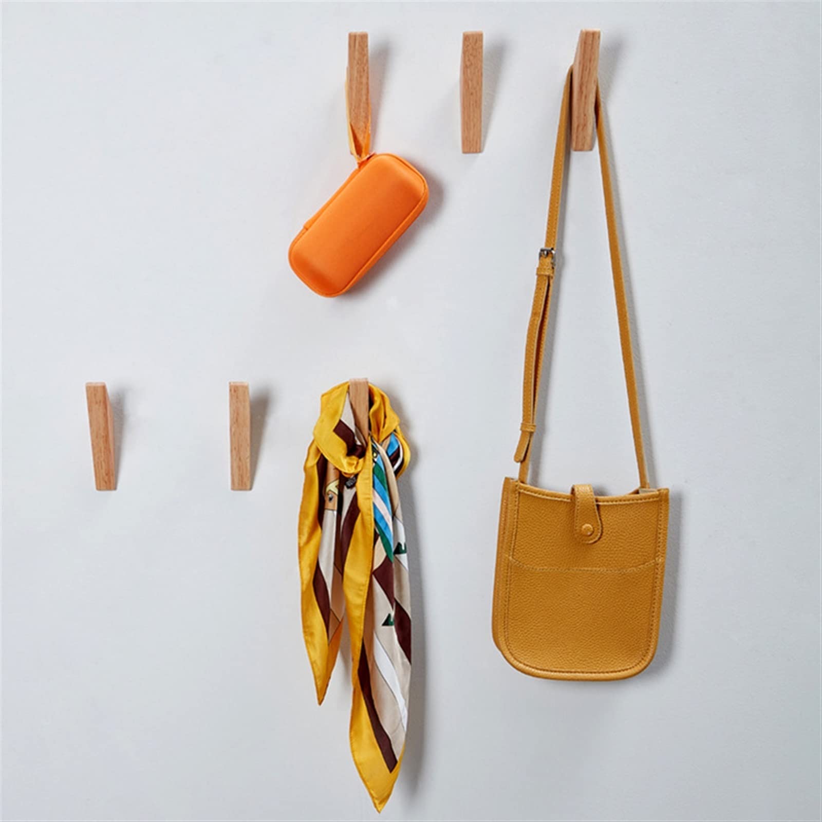 Percheros de Pared Percha de madera for ropa, gancho for abrigos montado en la pared, llavero decorativo, sombrero, bufanda, bolso, colgador de almacenamiento, estante de baño Percha pared/Percheros (