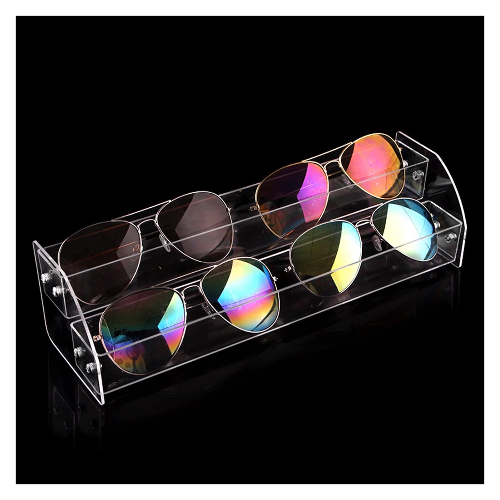 Expositor de gafas para el tocador que organiza tus monturas en la caja de acrílicos transparente