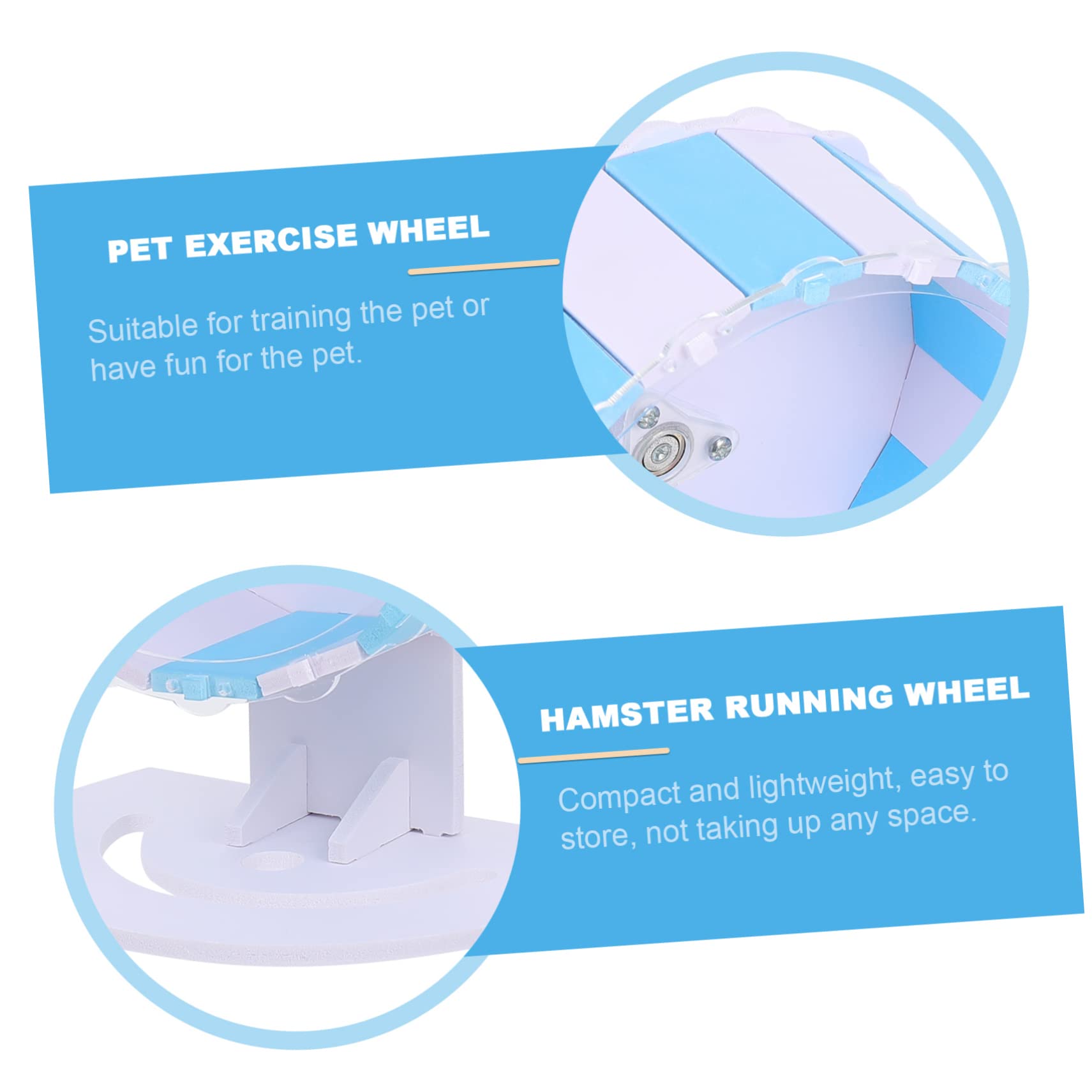 ifundom 1Set Hamster Running Wheel with Stand Exercise Wheel for Small Pets Like Hamsters Mice Gerbils Non Slip Easy to Pet Plaything for Endless Fun